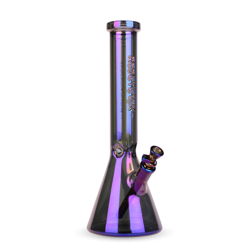 Blue 15" 7mm Thick Metallic Terminator Finish Beaker Tube Bong