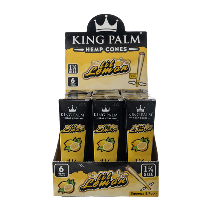 King Palm 1¼ Size Hemp Cones - Lemon - Pack of 6 Canada