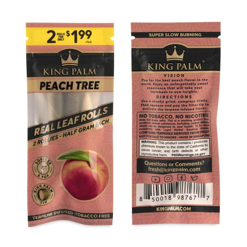 King Palm Peach Tree Leaf Rolls Canada
