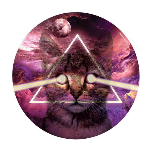 Kitty Cat with Laser Beams in Space Dab Mat