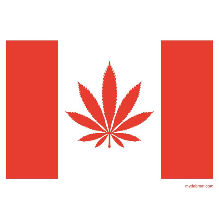 Canada Flag Cannabis Leaf Silicone Dab Mat