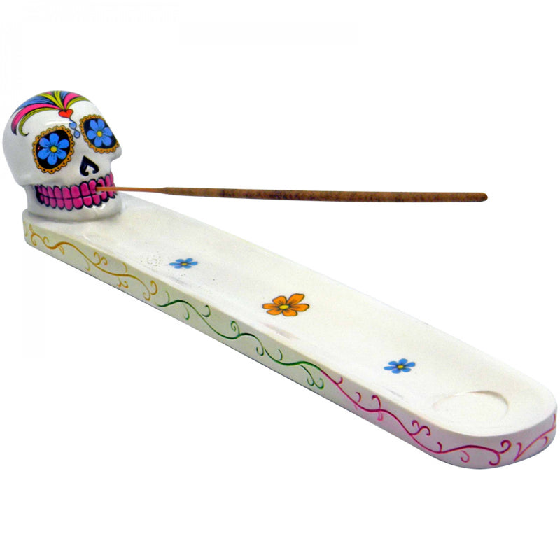 Sugar Skull Incense Holder 