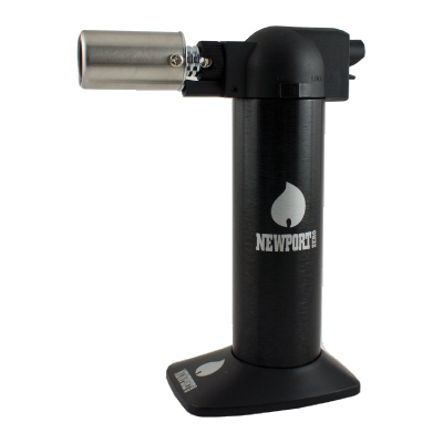Black Newport refillable Butane Torch 6" Canada