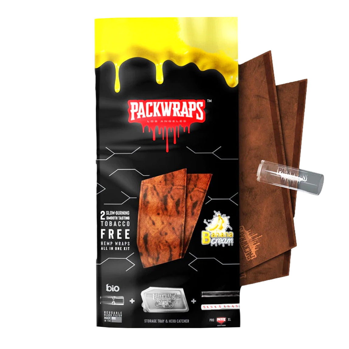 Packwoods Packwraps Hemp Wrap Kit Banana Cream Head Candy — Head