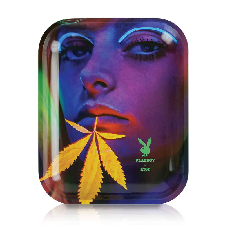 Playboy RYOT Large Rolling Tray Girl with Hemp Leaf Canada