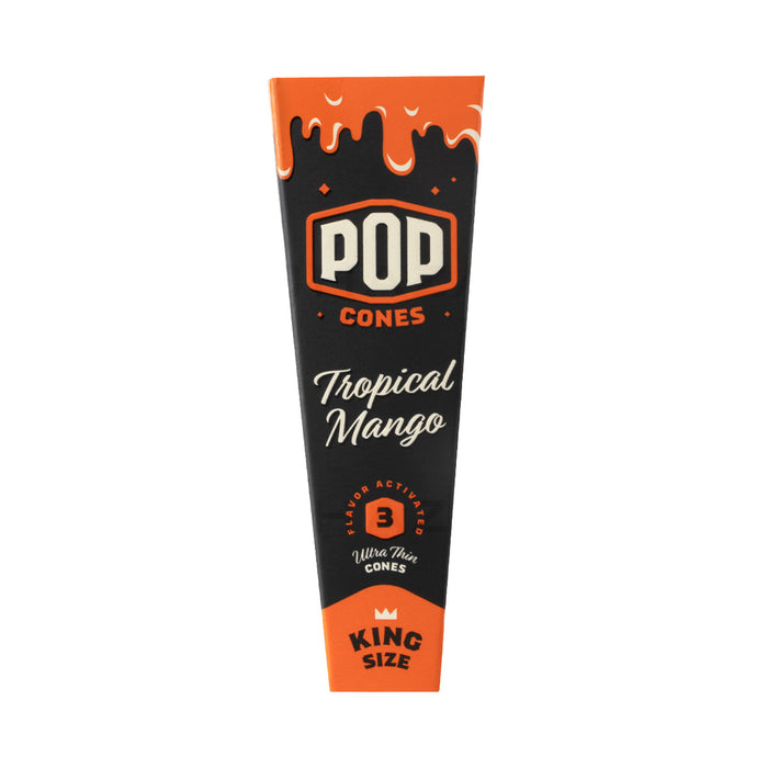 Pop Cones King Size Pre-Rolled Cones - Pack of 3 - Tropical Mango