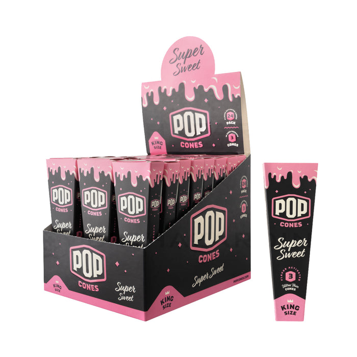 Pop Cones King Size Pre-Rolled Cones - Pack of 3 - Super Sweet