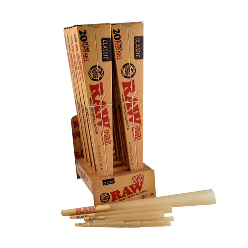 RAW Pre-Rolled Cones Sampler Pack 20 Stage RAWket