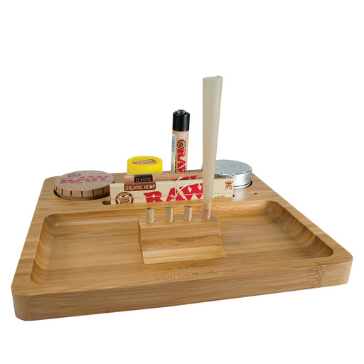 RAW one piece bamboo natural rolling tray Canada