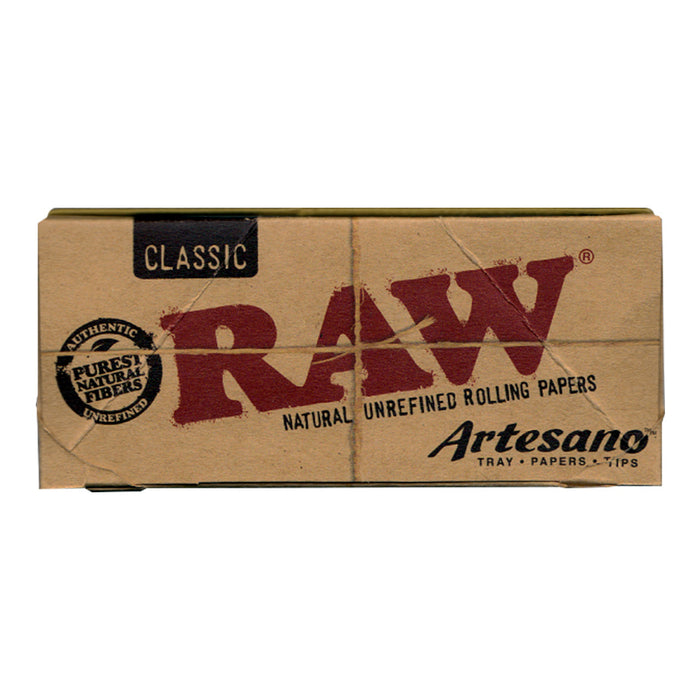 RAW Artesano King Size Slim Rolling Papers with Tray and Tips