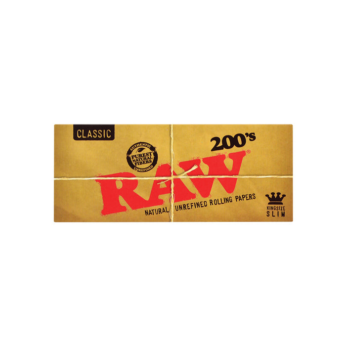 RAW King Size Slim Rolling papers 200 Sheet packs in Canada
