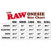 RAW Onesie Size Chart
