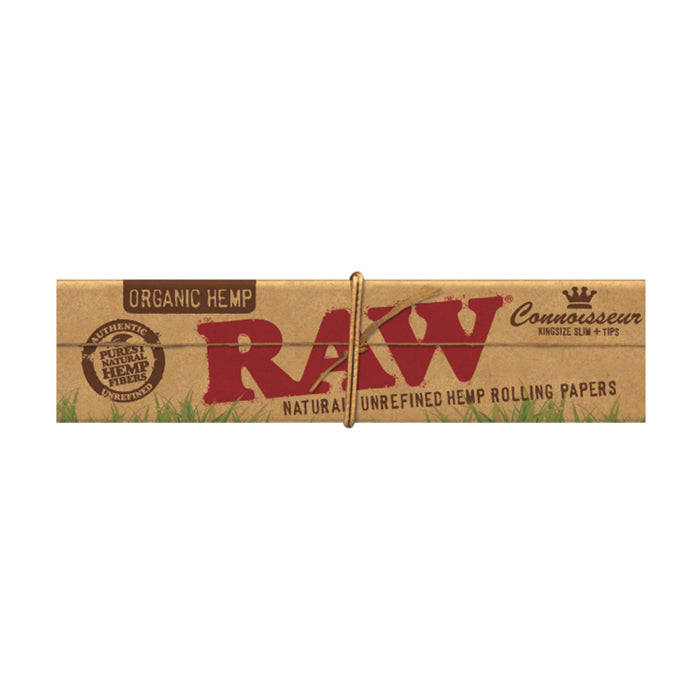 RAW Organic Connoisseur King Size Slim Rolling Papers with Tips Canada