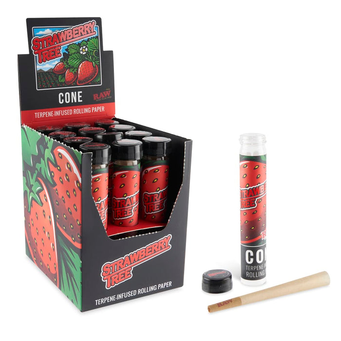 RAW x Orchard Strawberry Tree Terpene Infused Pre-Rolled Cone - King Size