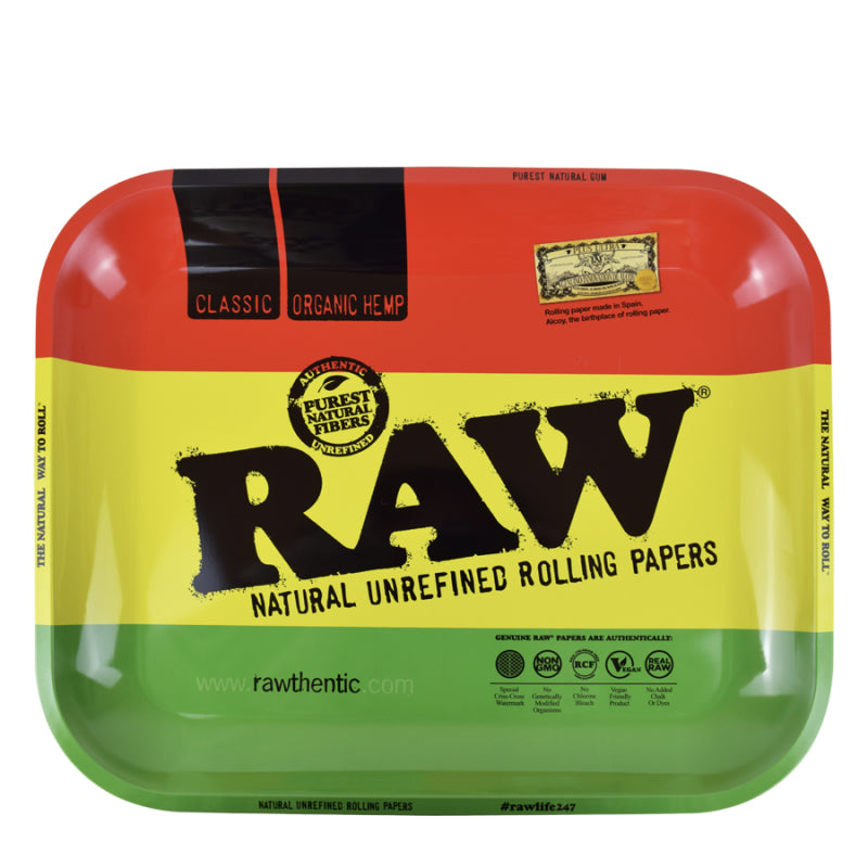 RAWthentic Rasta RAW Rolling Tray Canada