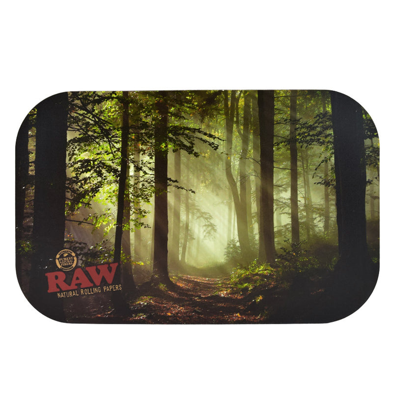 RAW Smokey Trees Magnetic Tray Cover for small rolling trays