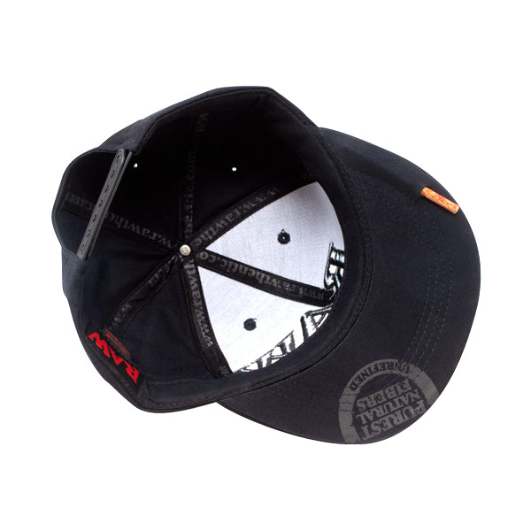 RAW Black on Black Snapback Hat Canada