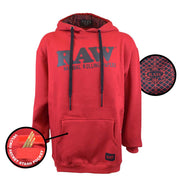 Red RAW Pull Over Hoodie with Stash Pocket and Pokers Canada