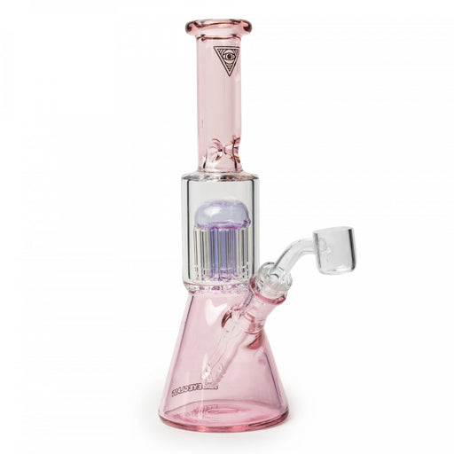 Pink Dual Chamber Dab Rig with 8 Arm Tree Perc