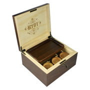 RYOT Lockable Wooden Storage Box with Jars and Rolling Tray Canada