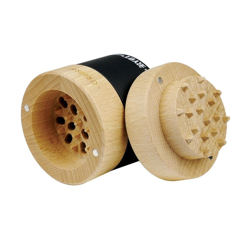 RYOT Wood GR8TR with Matte Black Jar Body and Beech Top