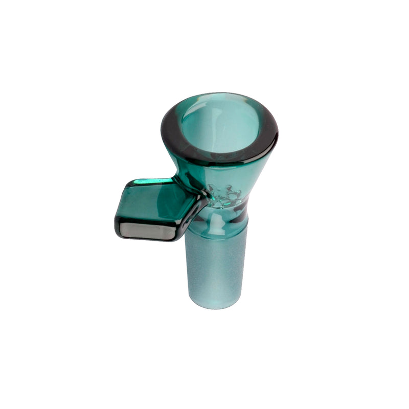 Teal 14mm Bong Bowl with built-in Snowflake Screen Red Eye Tek Canada