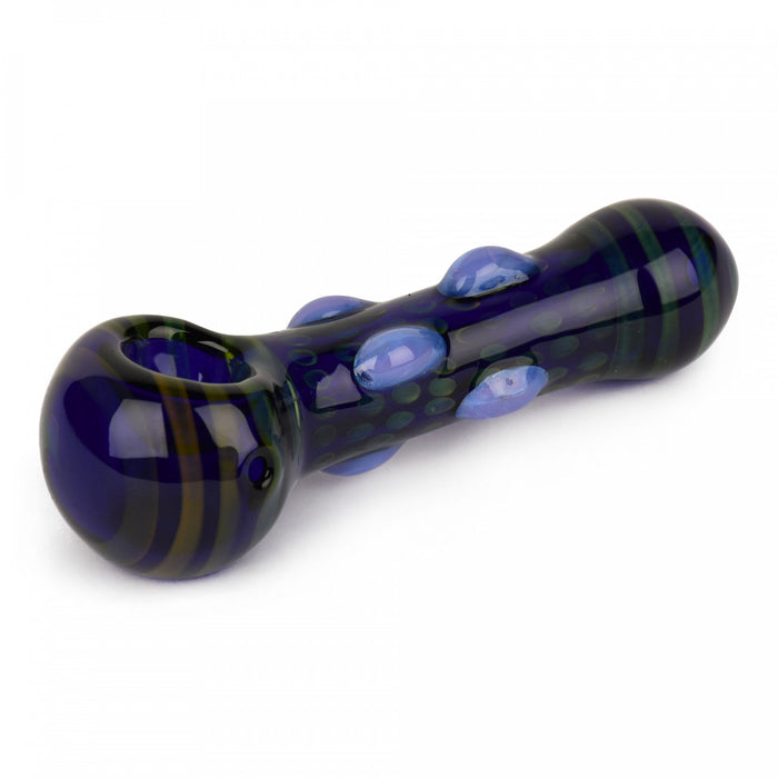 Red Eye 4.5" Dots Spoon Pipe Blue