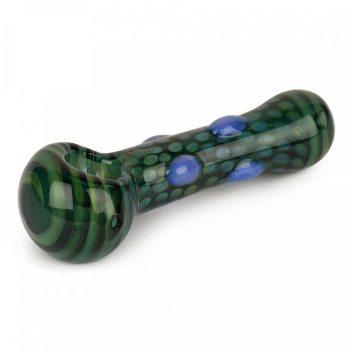 Red Eye 4.5" Dots Hand Pipe Teal 