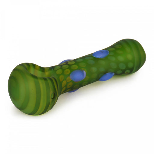 Red Eye 4.5" Frosted Dots Spoon Pipe Green Canada