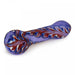 Red Eye 4.5" Frosted Half Paisley Hand Pipe Purple and Red 