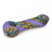 Red Eye 4.5" Frosted Half Paisley Spoon Pipe Purple and Yellow Canada 