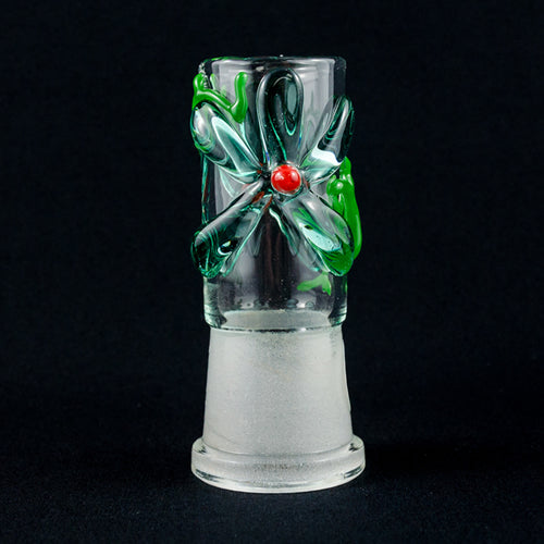 Red Eye Glass Blue Flower Dome