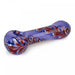 Red Eye 4.5" Half Paisley Hand Pipe Purple and Blue