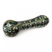 4.5" Red Eye Glass Paisley Hand Pipe Black 