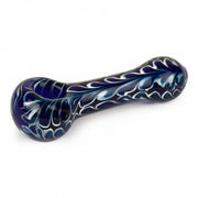 4.5" Red Eye Glass Paisley Hand Pipe Blue Canada