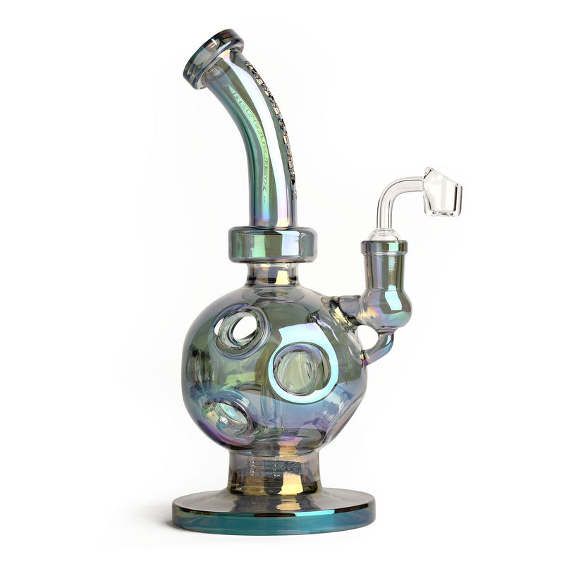 Swiss Globe Rig with Embossed Logo & Quartz Banger