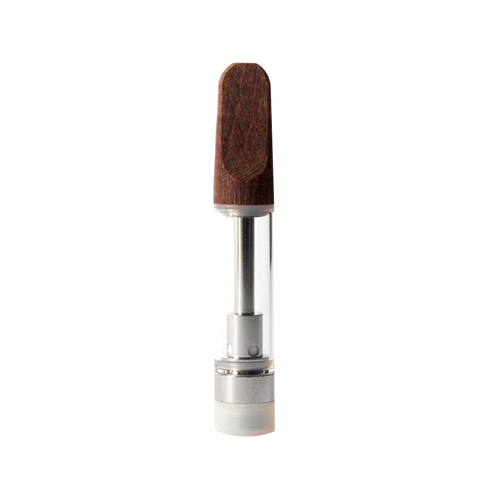 Glass Vape Cartridge with Ceramic Coil - Wood Tip 1ml  Head Candy Smoke  Shop