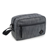 Striped Dark Grey Revelry Stowaway Toiletry Bag
