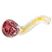 Red Eye Glass Sherlock Inside-Out Hand Pipe Red