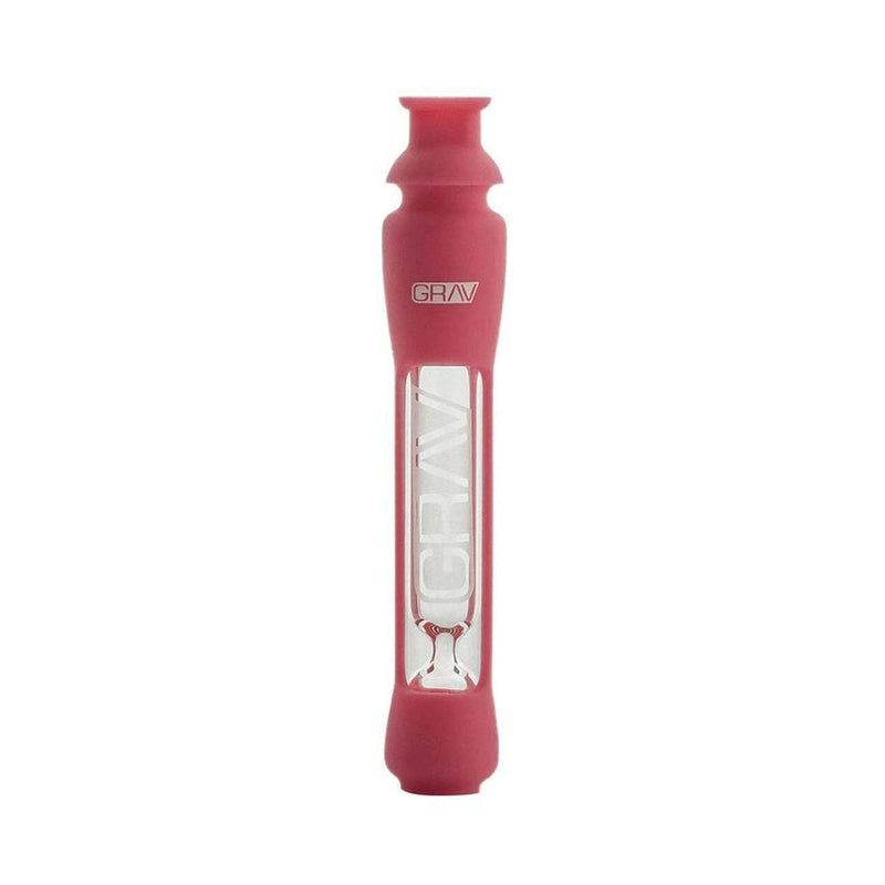 Pink Grav Glass Taster Bat with Silicone Cover