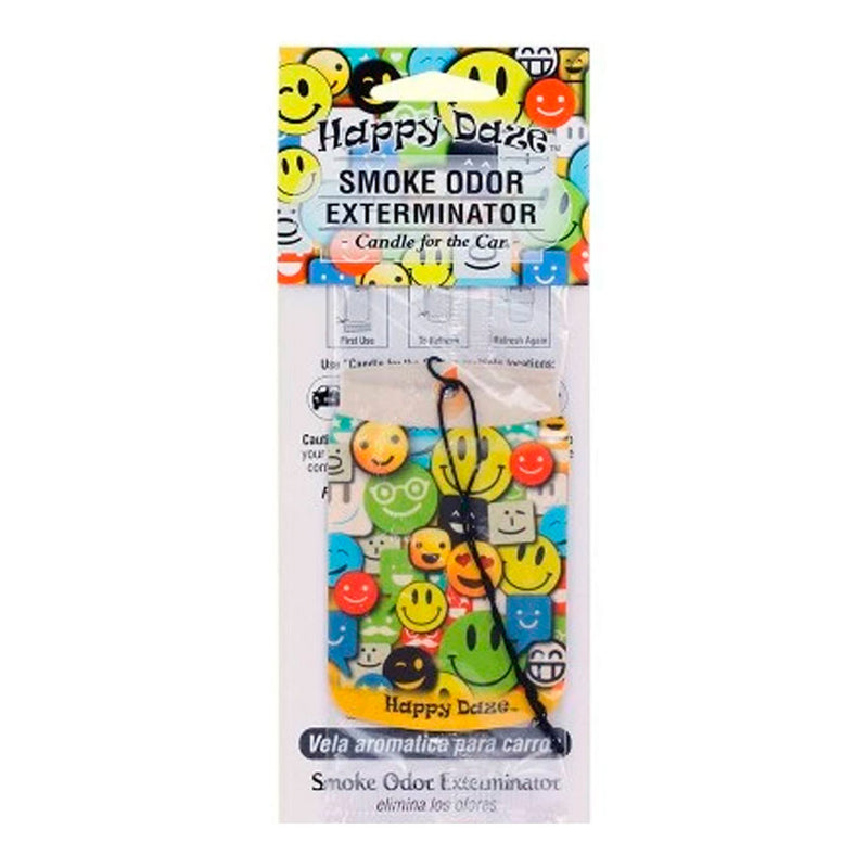 Smoke Odor Exterminator Candle for the Car Air Freshener Happy Daze