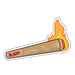 Flaming RAW Cone Stickers