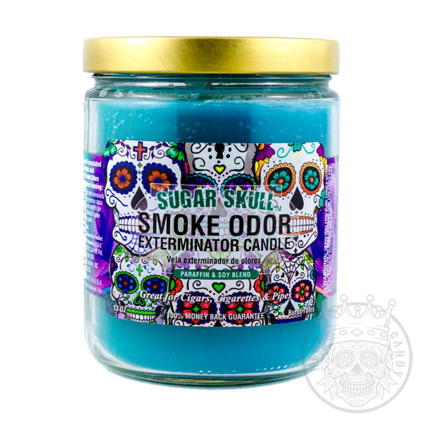 Sugar Skull Candle for Smoke Odors
