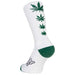 Smokey Socks Smokey Ladder White with Green Leaves