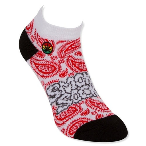 Smokey Socks Brand Red Paisley Ankle Socks Canada