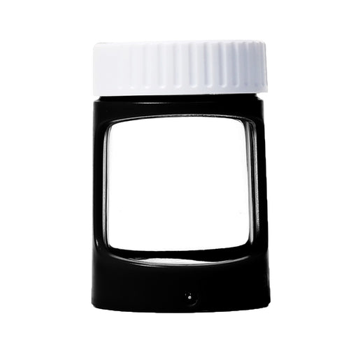 Black and White LED Stash Jar with Magnifying Glass