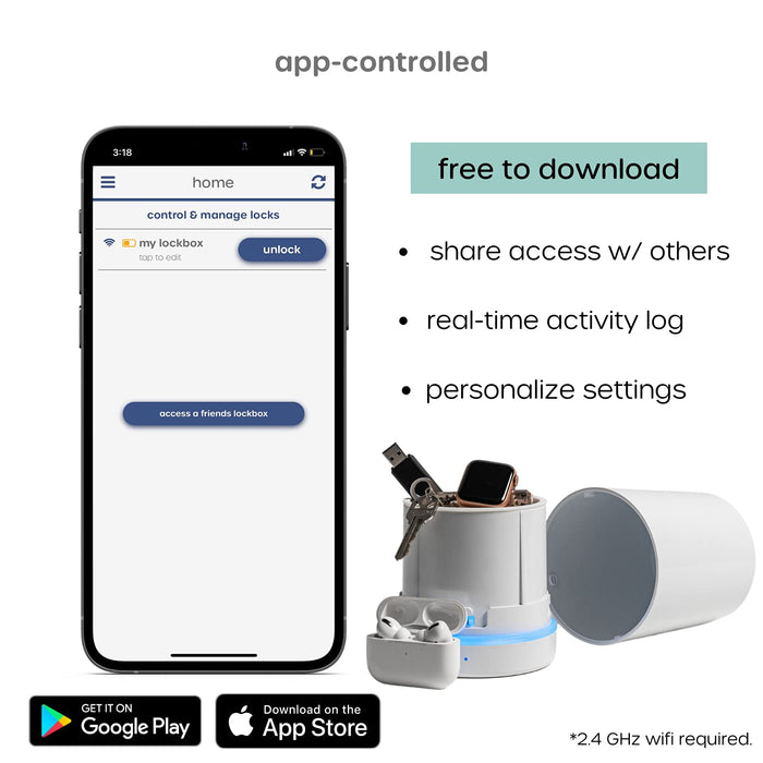 Stash Can Smart Voice Activated Lock Box Safe Canada