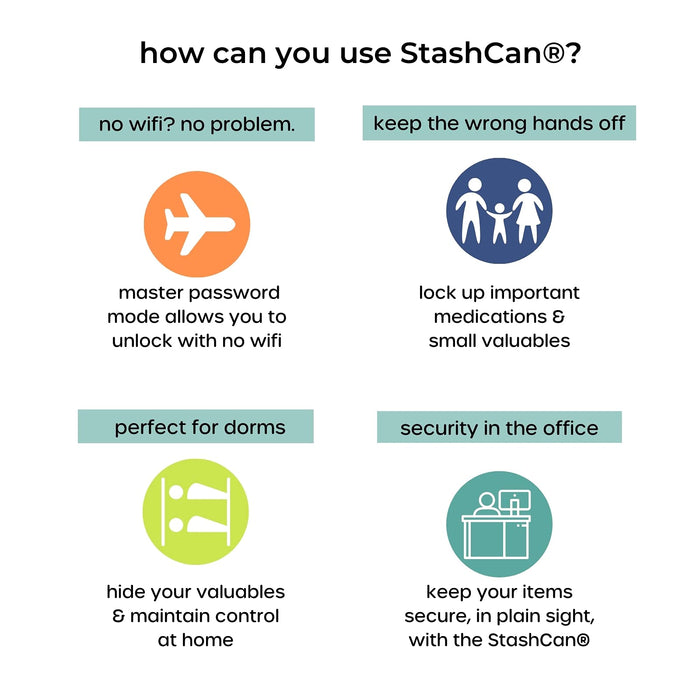 Stash Can Smart Voice Activated Lock Box Safe Canada