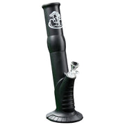 LIT Silicone Black Water Pipe with Glass on Glass Pull Out