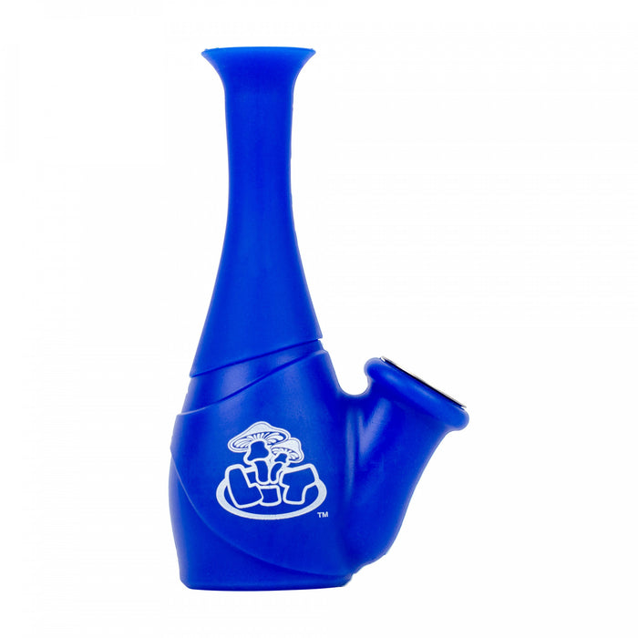Blue LIT Silicone 6" Water Pipe